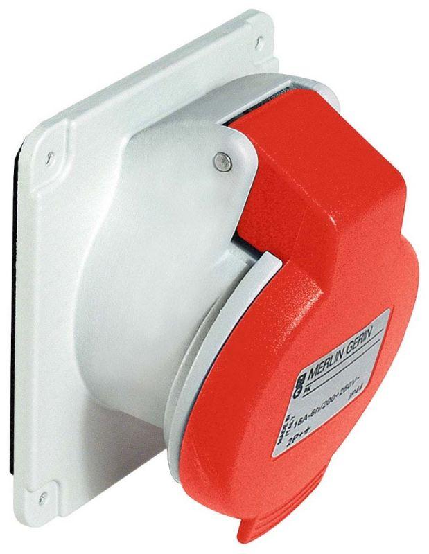  Розетка СП угл. 16А 380В 3P+N+E винт. клеммы IP44 SchE PKF16F435 фото в каталоге от BTSprom.by