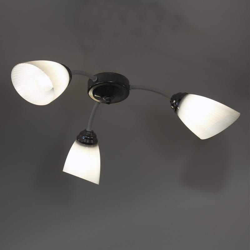  Светильник "Китти" 131 (плафон П0475) НПБ 01-3х60-194 Е27 ИУ бел. хром Элетех 1005404447 фото в каталоге от BTSprom.by