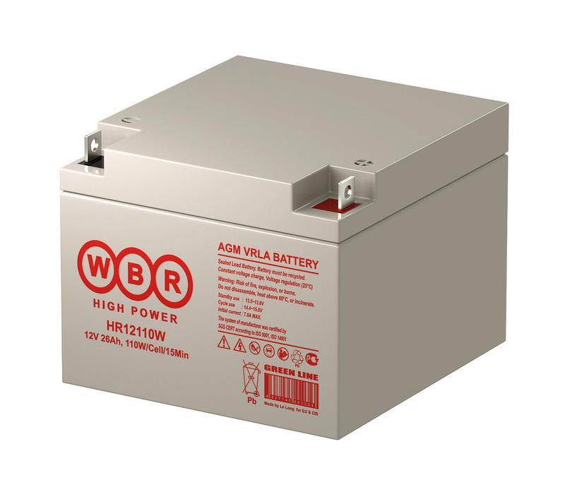  Аккумулятор 12В 26А.ч WBR HR12110W WBR фото в каталоге от BTSprom.by