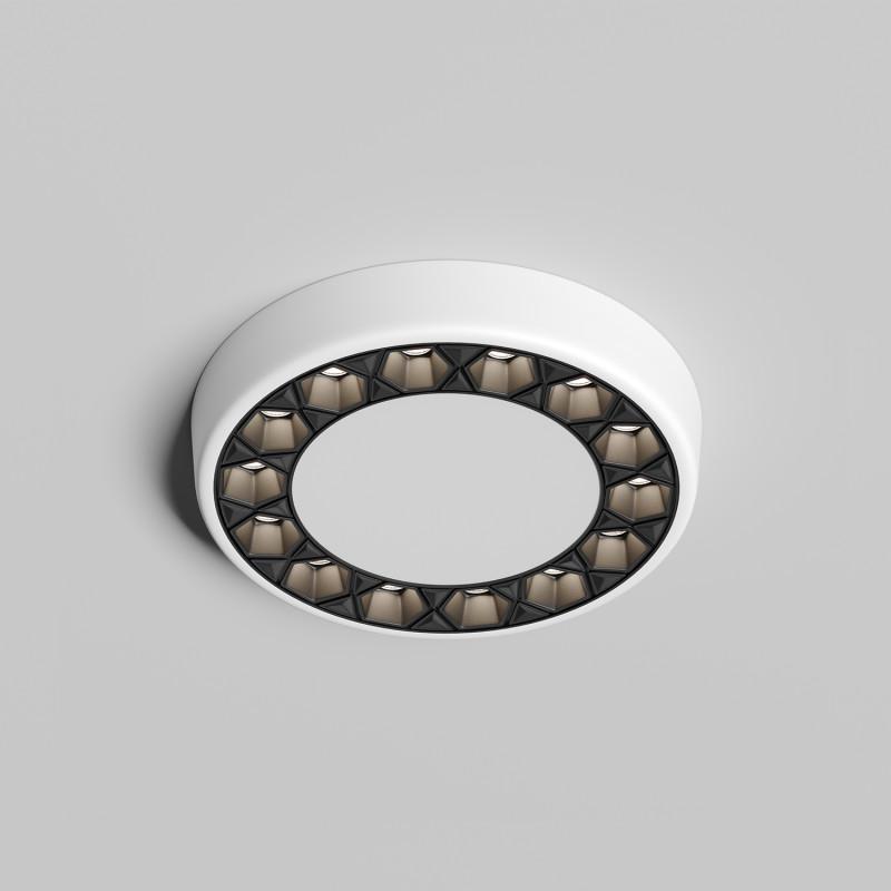  Светильник DUAL 9+9Вт 4000К IP20 d120мм LED встраив. алюм./акрил бел./черн. DENKIRS 723076 фото в каталоге от BTSprom.by