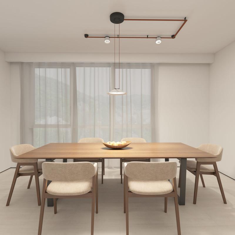  Светильник для трека-ремня Belty Spot 12Вт 3000К IP20 48В DC 100х107мм RA90 38град. поворотн. со светодиодом алюм. бел. с черн. DENKIRS 760228 фото в каталоге от BTSprom.by