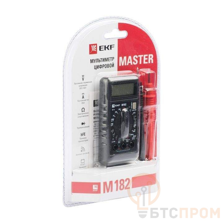  Мультиметр цифровой M182 Master EKF In-180701-bm182 фото в каталоге от BTSprom.by