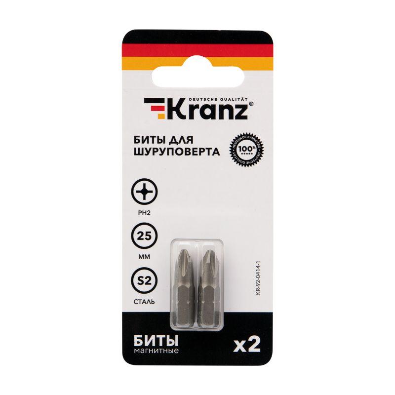  Бита для шуруповерта PH2х25мм (уп.2шт) Kranz KR-92-0414-1 фото в каталоге от BTSprom.by