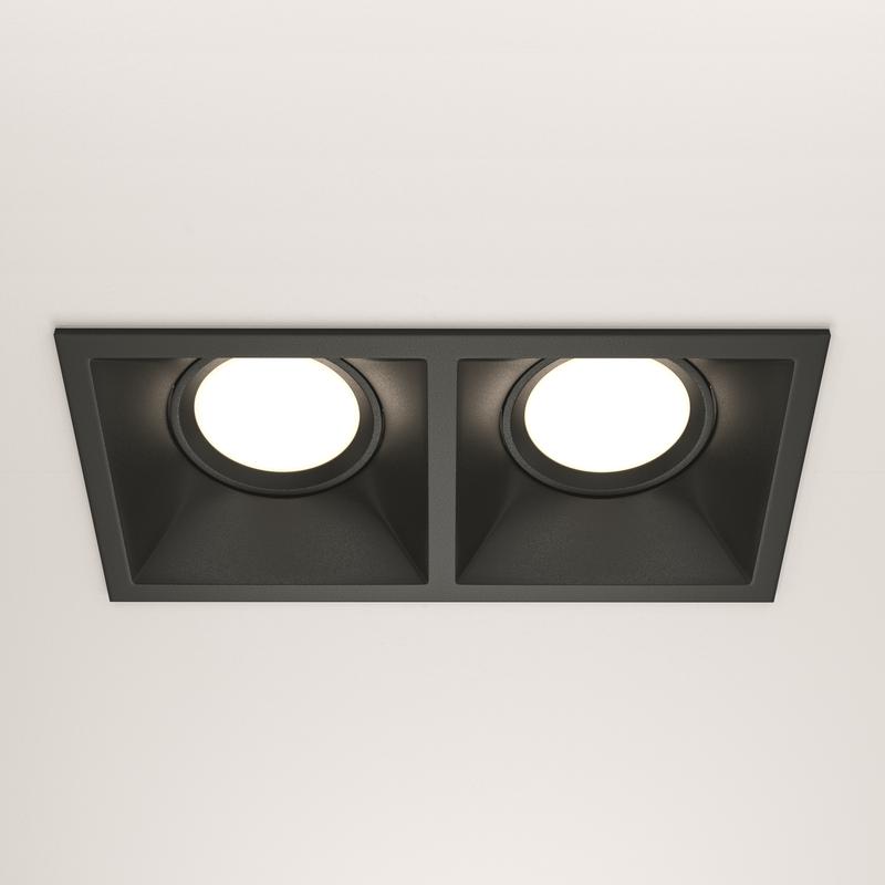  Светильник Dot 2х10Вт GU10 встраив. Maytoni DL029-2-02B фото в каталоге от BTSprom.by