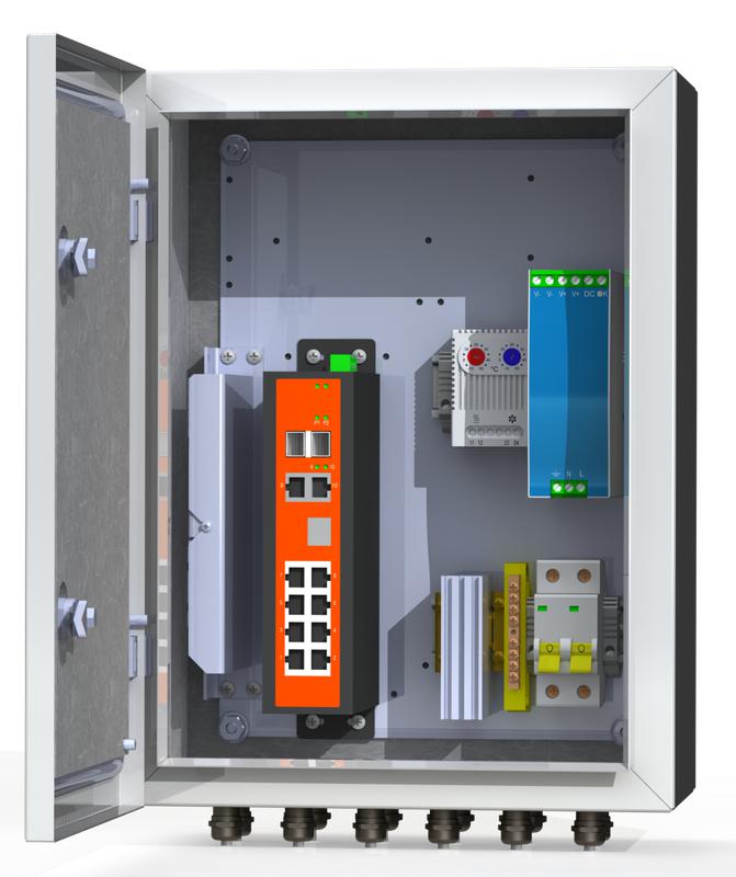 термошкаф коммутационный 8хpoe 2хsfp 4хsc ip66 300х400х210мм 6 утп 8к mastermann 00-00015654 от BTSprom.by