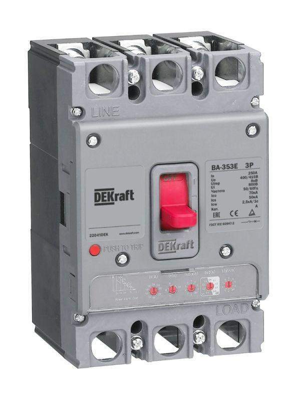 выключатель автоматический силовой 3п 160а 70ка ва-353e электрон. расцеп. dekraft 22663dek от BTSprom.by