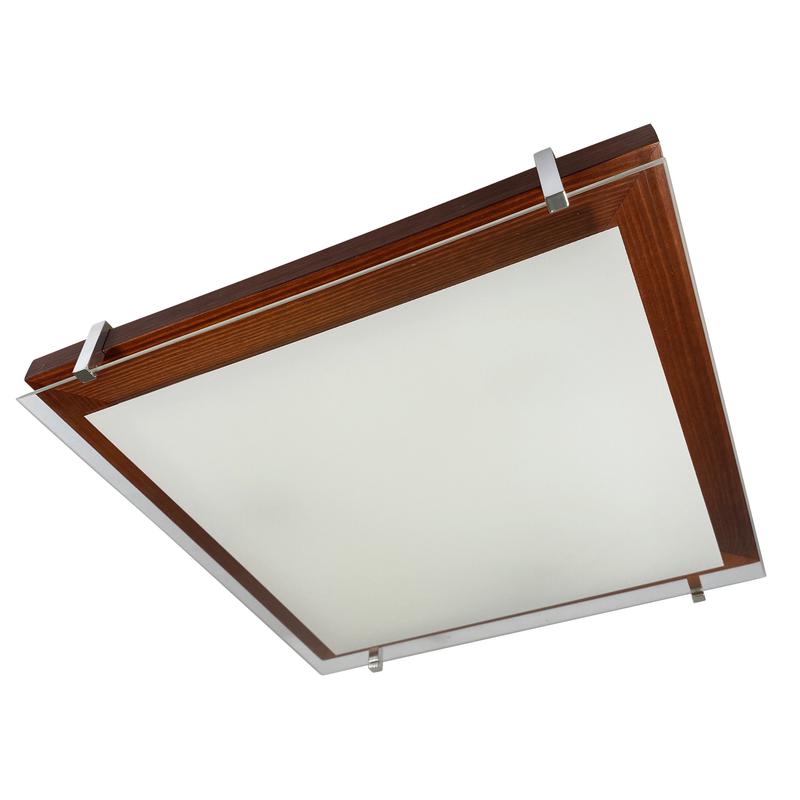  Светильник НПБ 09-3х40-003 "Полесье" 400х400 М97 бел. /корпус вишня /держатель хром (инд. упак.) Элетех 1005205894 фото в каталоге от BTSprom.by