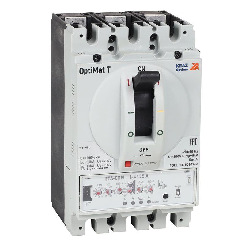 выключатель автоматический optimat t125s eta 63a 4p кэаз 356535 от BTSprom.by
