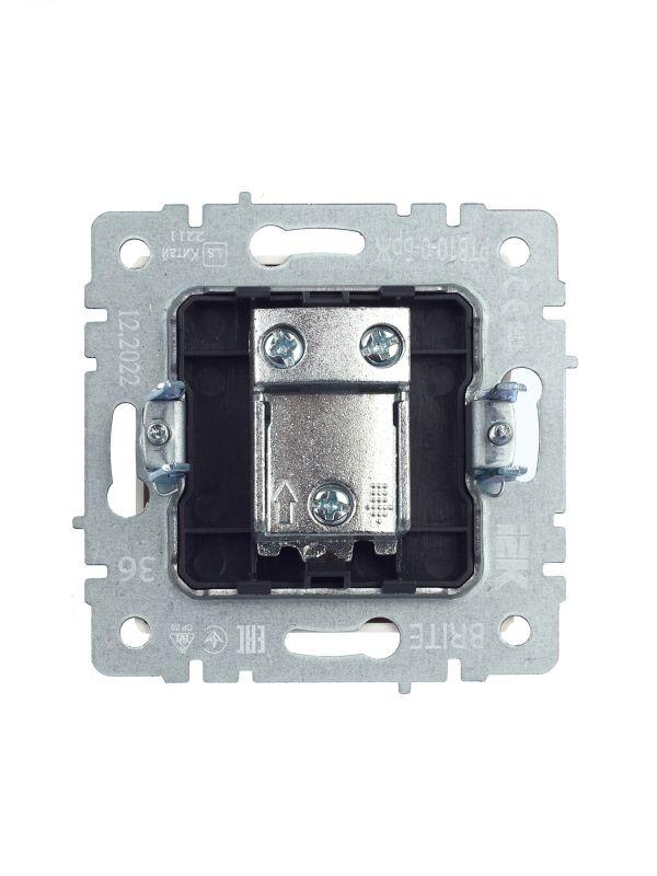  Розетка телевизионная проходная TV СП Brite РТВ10-0-БрЖ механизм жемчуж. IEK BR-A10-P-K36 фото в каталоге от BTSprom.by