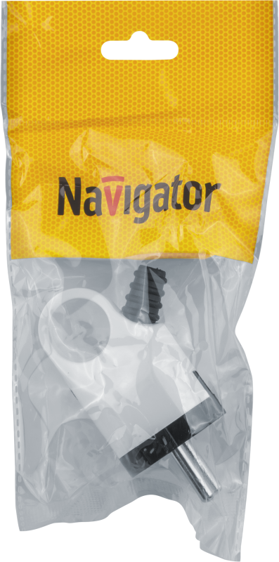  Вилка угловая 61 361 NCA-PL03-16A-E-WH с заземл. бел. Navigator 61361 фото в каталоге от BTSprom.by