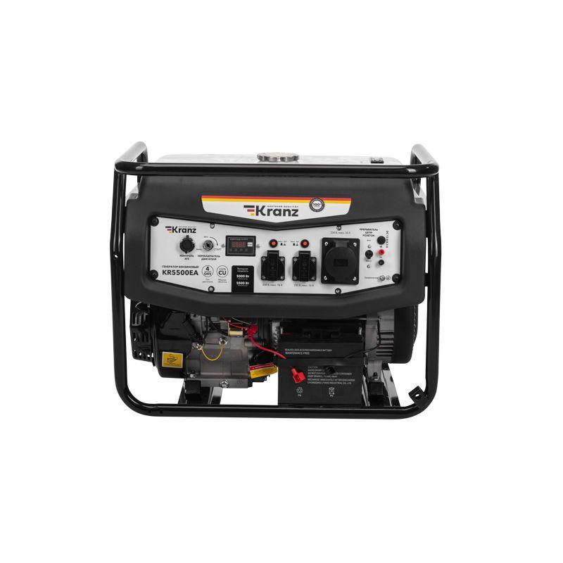  Генератор бензиновый KR5500EA 5.5кВт 230В 25л коннектор автоматики электростартер KRANZ KR-16-1135 фото в каталоге от BTSprom.by