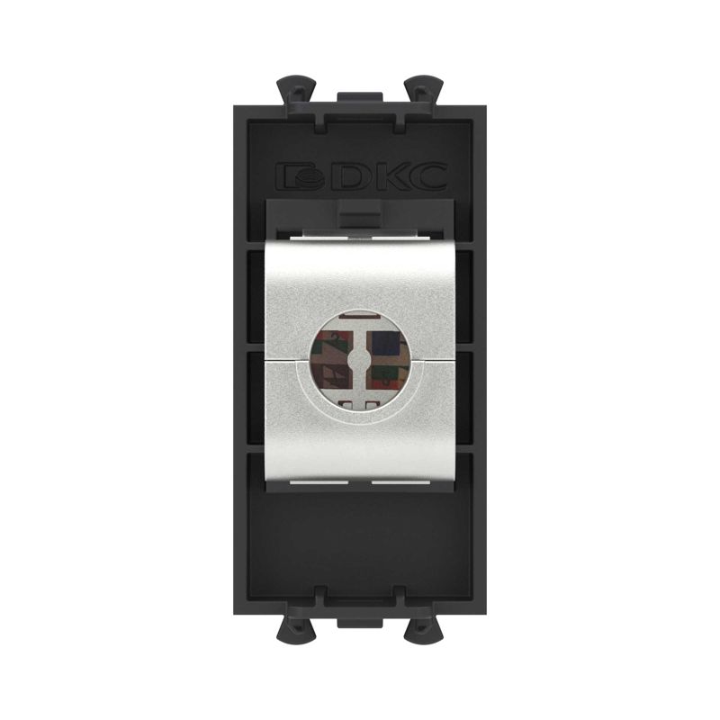  Розетка компьютерная 1мод. Avanti "Черный матовый" RJ45 кат.5E без шторок экранир. модульная механизм DKC 4412761 фото в каталоге от BTSprom.by