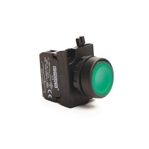кнопка нажимная круглая cp200dy (1нз) зел. emas cp200dy от BTSprom.by