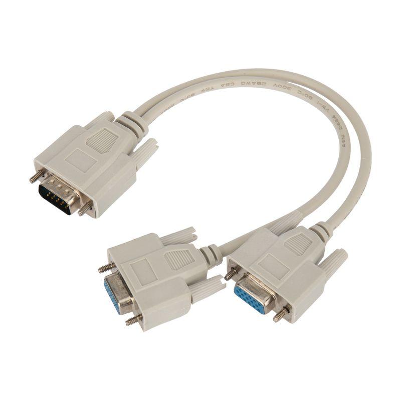 переходник штекер vga - 2 гнездо vga (провод) сер. rexant 17-6834 от BTSprom.by