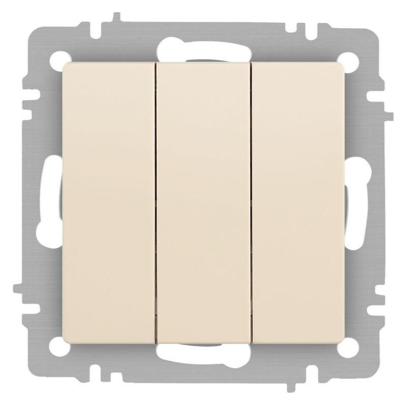 выключатель 3-кл. сп accent 6-106-02 10а ip20 250в al/cu сл.кость intro б0063534 от BTSprom.by