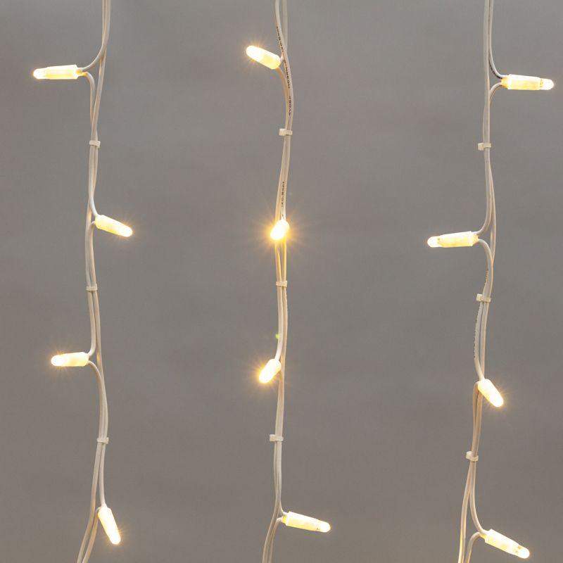 гирлянда светодиодная "айсикл" (бахрома) 4х0.6м 128led тепл. бел. 10вт 230в ip67 провод каучук бел. (нужен шнур питания 315-001) neon-night 255-206 от BTSprom.by