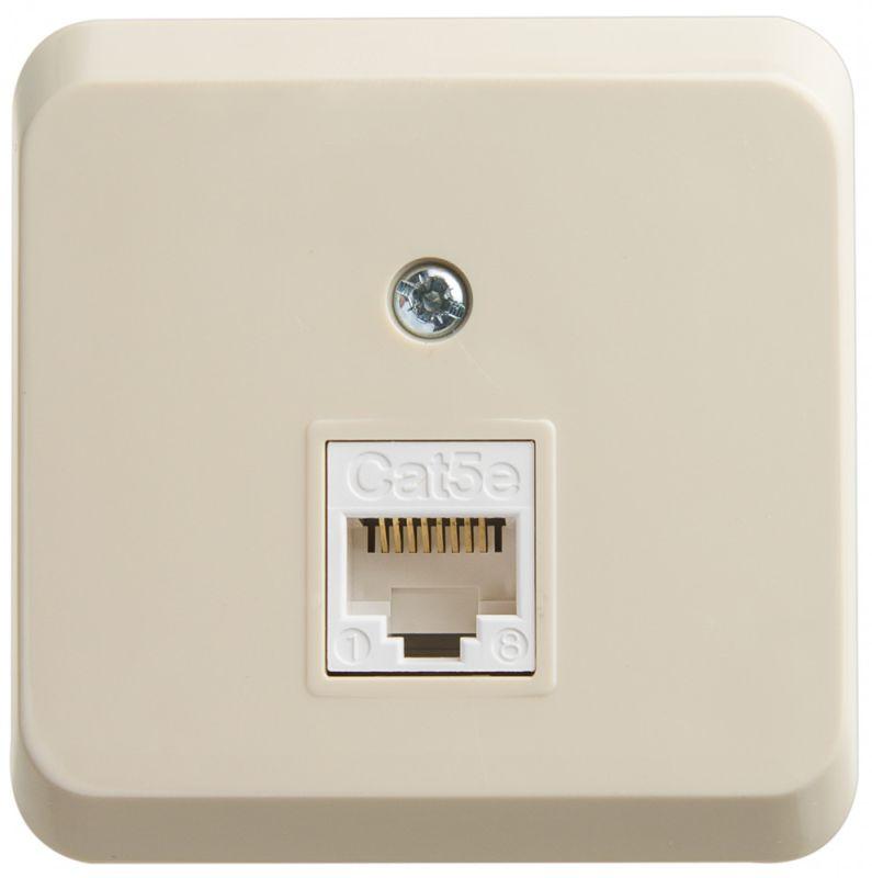 розетка компьютерная оп этюд rj45 кат.5e крем. se koma-001k от BTSprom.by