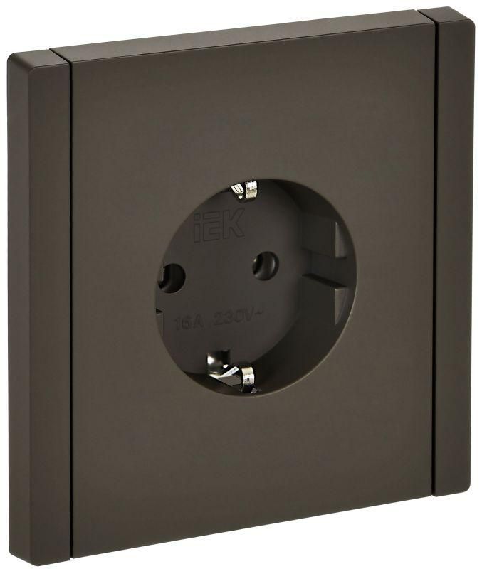 розетка сп forte&piano fp316 16а с заземл. без защ. шторок винт. крепл. сер. iek fp-r11-16-k03 от BTSprom.by