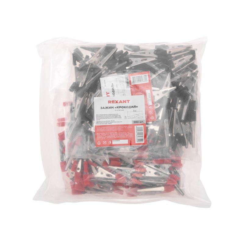  Зажим "крокодил" 5А 52мм (уп.200шт) Rexant 16-0004 фото в каталоге от BTSprom.by
