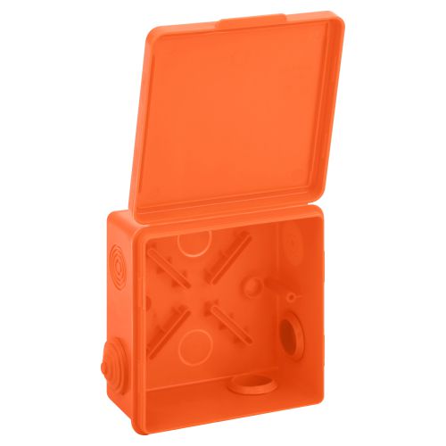  Коробка распаячная огнестойкая 100х100х50 IP54 с гермовводами 8 входов оранж. KOR-100-100-50-8g-OR-FR Эра Б0068901 фото в каталоге от BTSprom.by