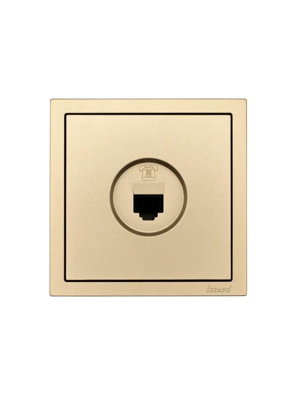  Розетка телефонная евро СП ZIMA IP20 зол. LEZARD 704-3688-137 фото в каталоге от BTSprom.by