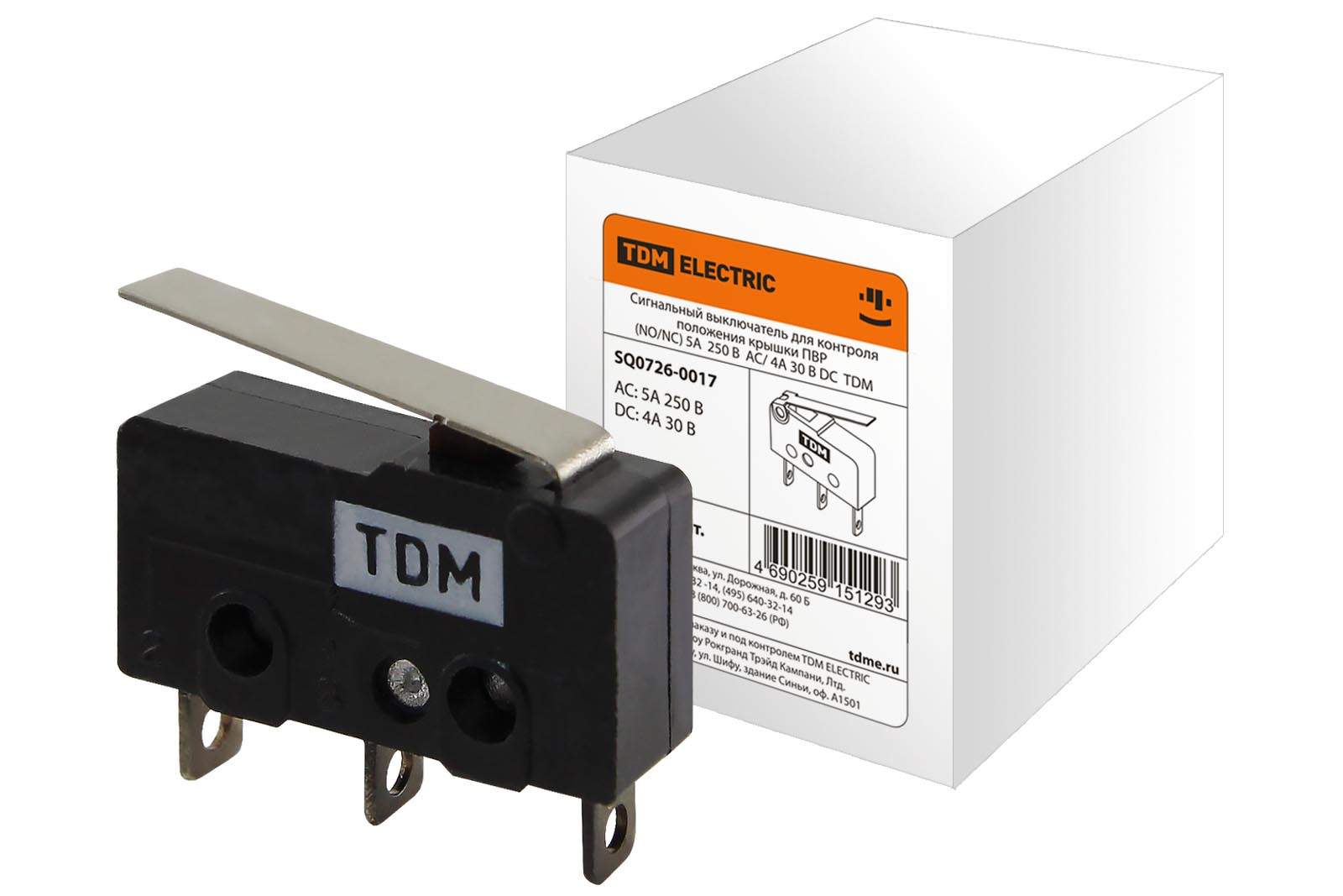 сигнальный выключатель для контроля положения крышки пвр  (no/nc) 5a  250в  ac/ 4a 30в dc  tdm от BTSprom.by