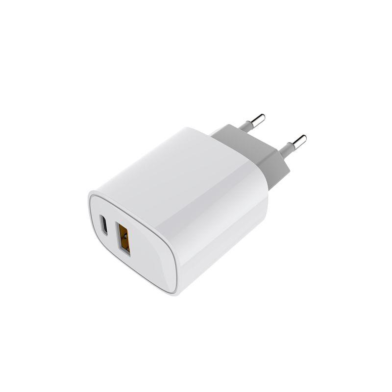 устройство зарядное сетевое с двумя портами usb-a + usb-c 20вт rexant 18-2207 от BTSprom.by