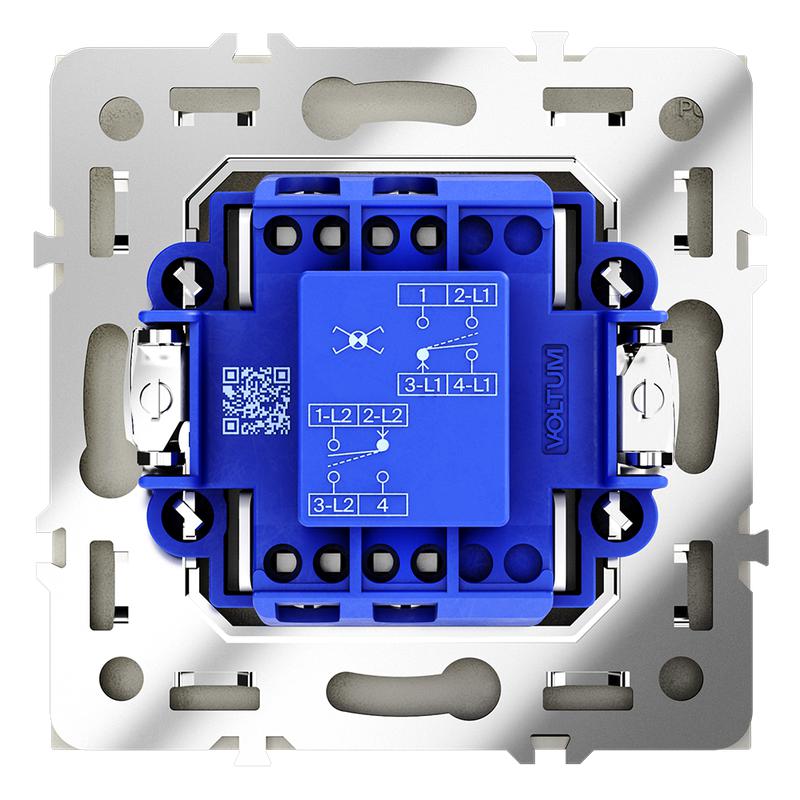  Переключатель перекрестный 1-кл. СП S70 механизм шелк Voltum VLS010504 фото в каталоге от BTSprom.by