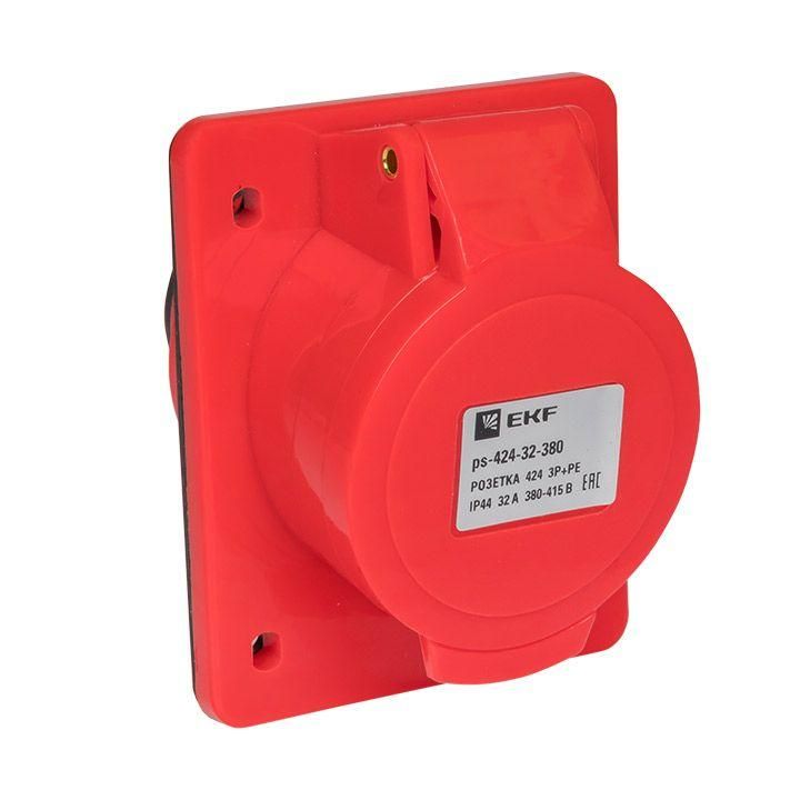 розетка скрыт. уст. 32а 380в 3p+e ip44 (424) ekf ps-424-32-380 от BTSprom.by