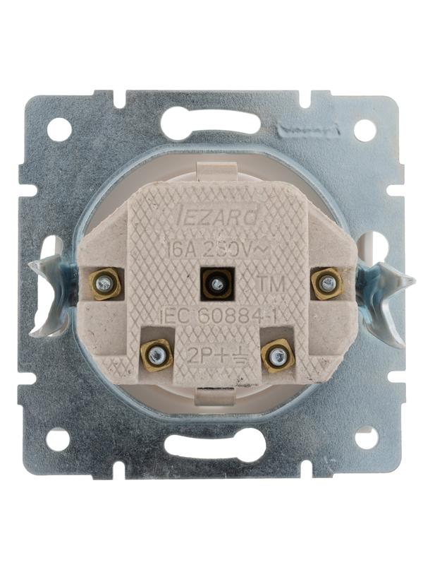  Розетка 1-м Rain защ. шторки керамика механизм бел. LEZARD 703-0288-124 фото в каталоге от BTSprom.by