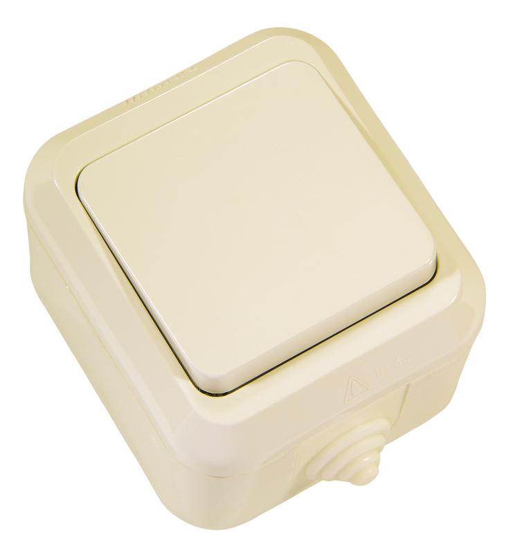 выключатель проходной ip44 крем. makel 18205 от BTSprom.by