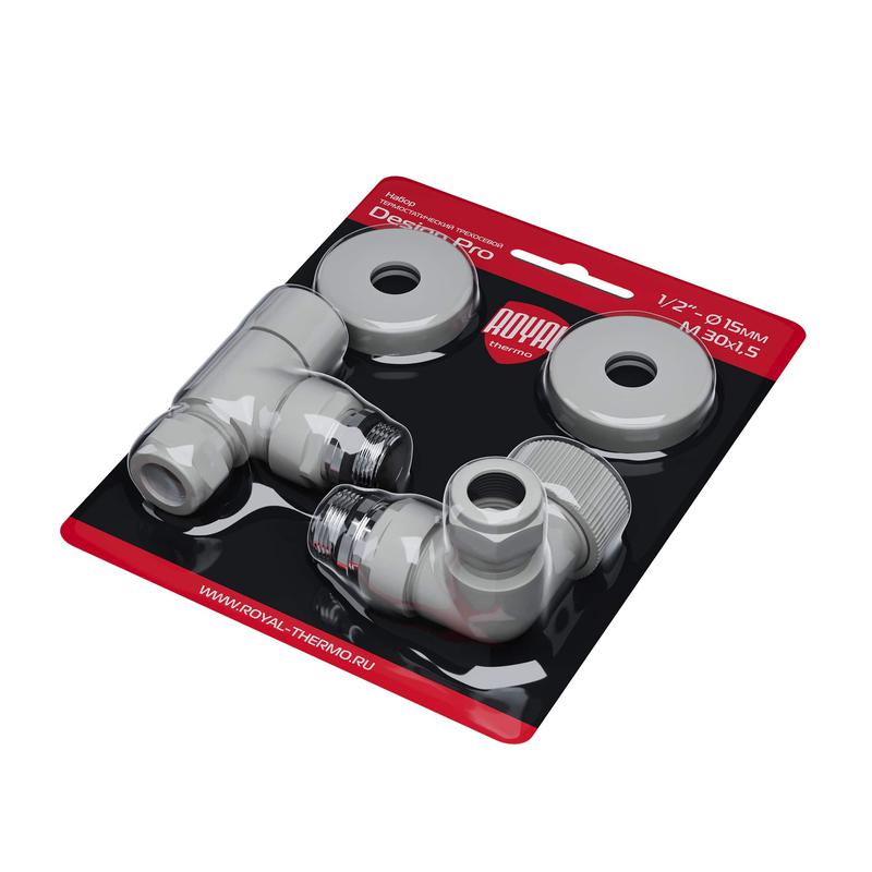  Набор термостатический трехосевой Design Pro 15мм М30х1.5 бел. Royal Thermo НС-1646645 фото в каталоге от BTSprom.by