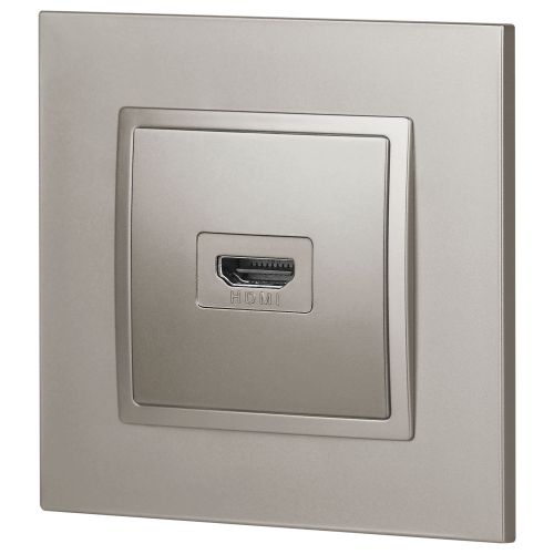  Розетка 1-м СП Elegance 14-3114-16 HDMI титан Эра Б0065778 фото в каталоге от BTSprom.by