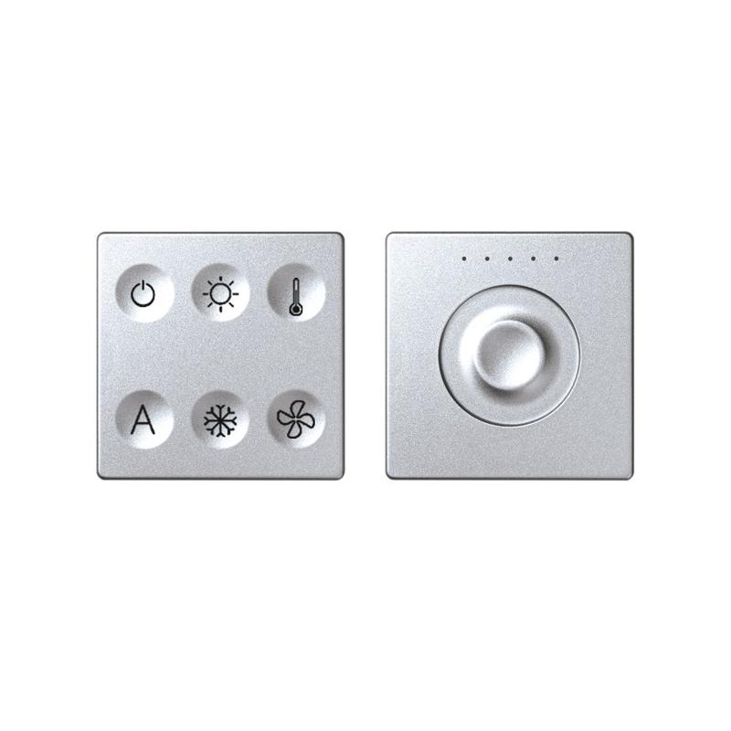 комплект выключателя 6-кл. сенсорн. + регулятор т1 knx; rj12 алюм. simon82 sense 8400673-093 от BTSprom.by