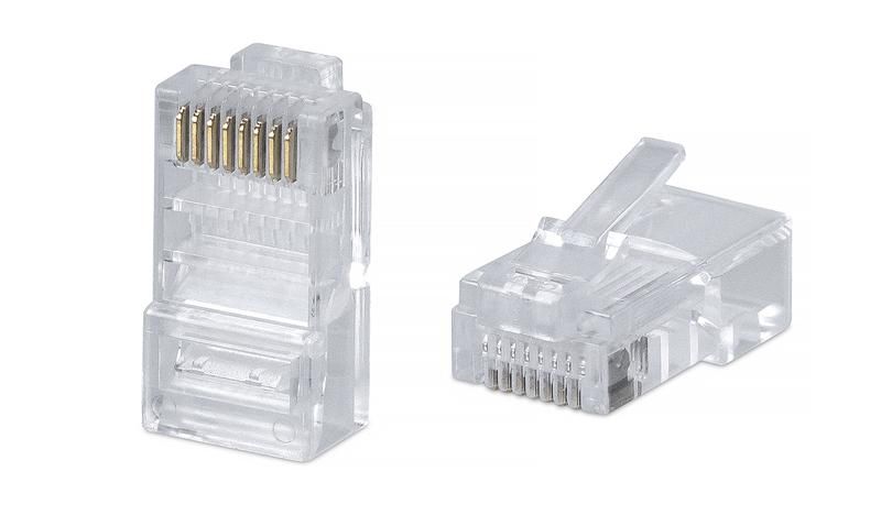 коннектор rj45 8p8c-fc под витую пару кат.5e быстрой установки универс. (для ож и мж кабеля) для проводников с толщ. по изоляции до 1.05мм cabeus 10794c от BTSprom.by