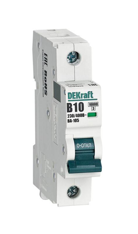 выключатель автоматический модульный 1п b 10а 10ка ва-105 dekraft 13104dek от BTSprom.by выключатель автоматический модульный 1п b 10а 10ка ва-105 dekraft 13104dek от BTSprom.by