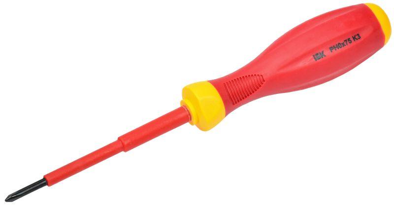 отвертка диэлектрическая крестовая ph0х75 k3 1000в arma2l 3 iek a2l3-sc30-k3-ph-00-075 от BTSprom.by