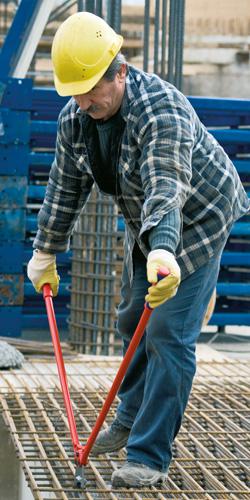  Ножницы для резки арматурной сетки L-950мм твердость кромок 62 HRC сменная ножевая головка кованый коннектор сер. Knipex KN-7182950 фото в каталоге от BTSprom.by