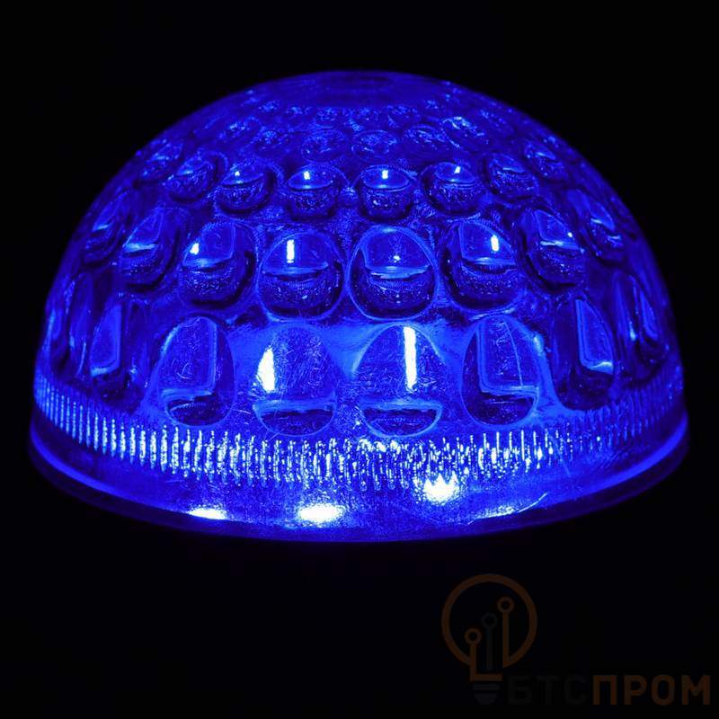  Лампа шар E27, 10 LED, диаметр 50, синяя, 24В (постоянное напряжение) фото в каталоге от BTSprom.by