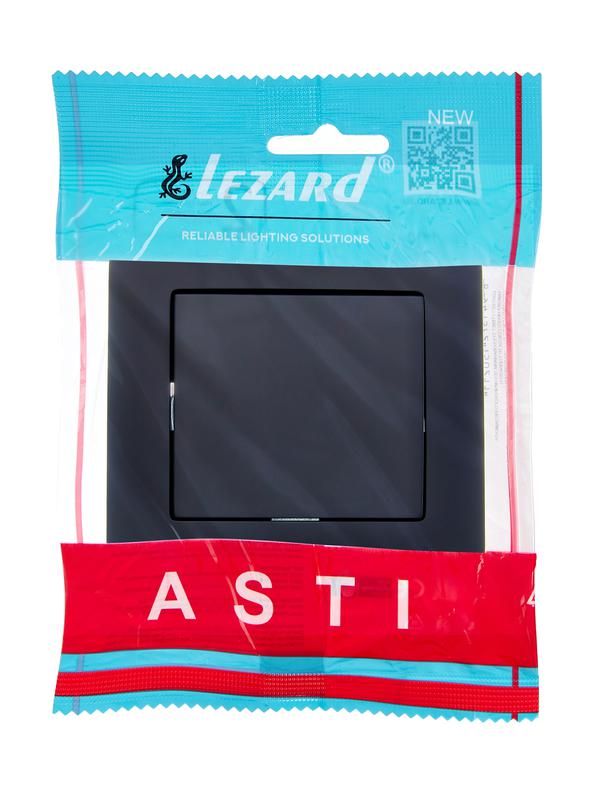  Выключатель 1-кл. 1п СП ASTI 10А IP20 в сборе черн. бархат LEZARD 7081-4242-100 фото в каталоге от BTSprom.by
