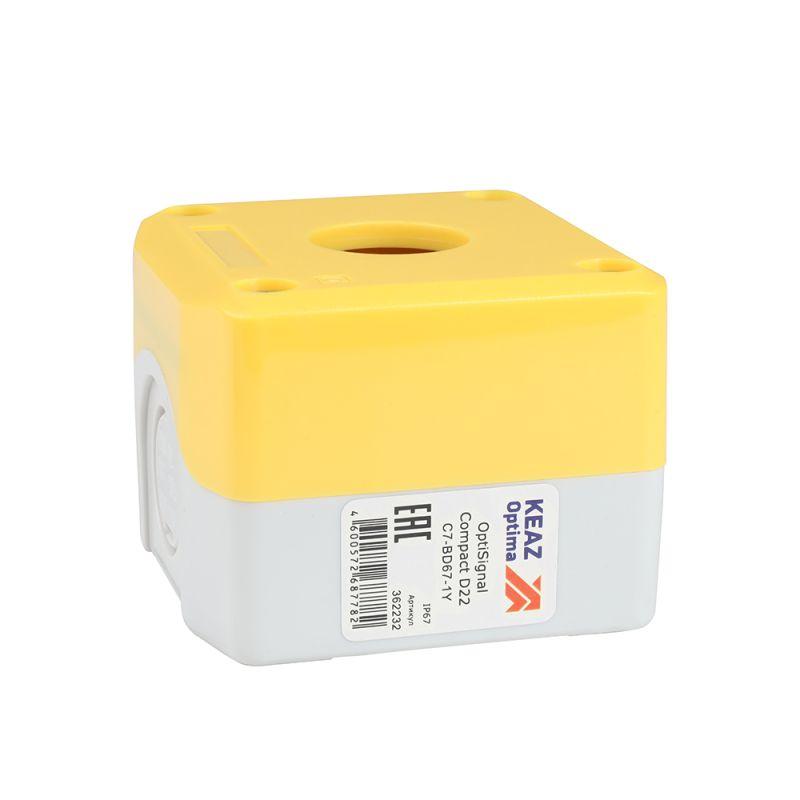 корпус кнопочного поста optisignal compact d22 с7-bd67-1y желт. 1 отв. ip67 xalk01 кэаз 362232 от BTSprom.by