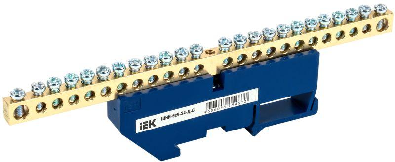 шина нулевая на din-изол. шни-6х9-24-д-с iek ynn10-69-24d-k07 от BTSprom.by