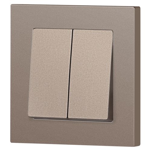  Выключатель 2-кл. СП Accent 6-104-08 10А IP20 250В AL/CU бронза Intro Б0063497 фото в каталоге от BTSprom.by