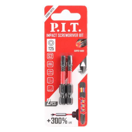 бита ударная магнитная t25х50мм impact торсионная зона (уп.2шт) p.i.t. asdr01-50t25 от BTSprom.by