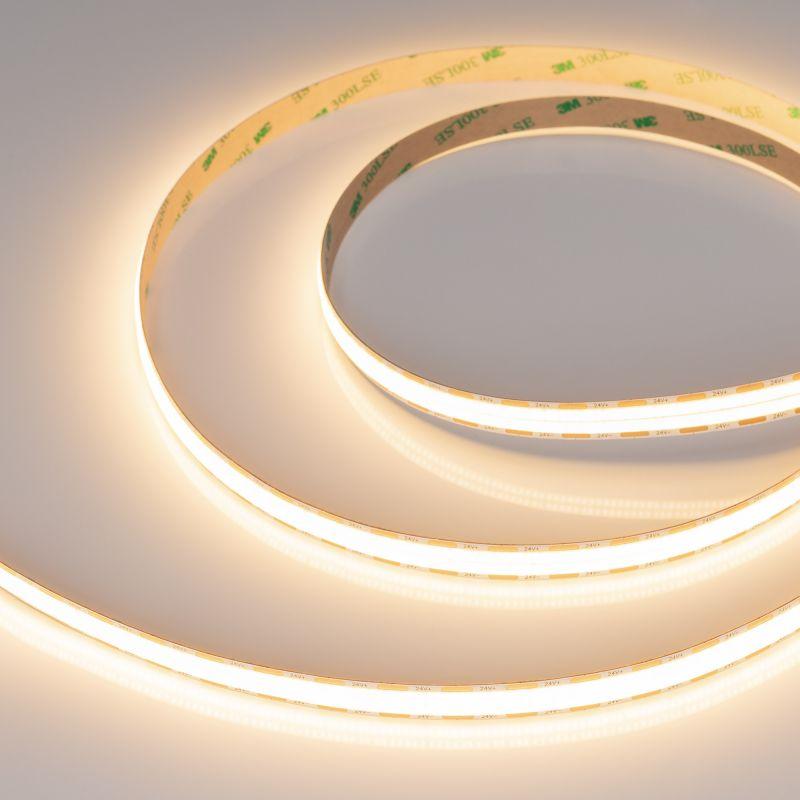 лента светодиодная cob-x1088-12mm 24v warm 3000к 22вт/м ip20 (уп.5м) arlight 046932 от BTSprom.by