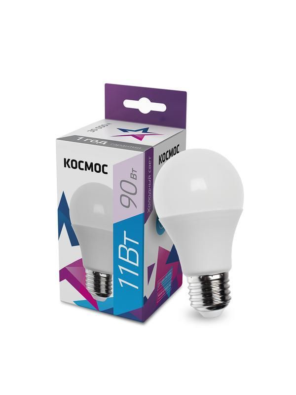 лампа светодиодная a60 11вт 6500к e27 220в космос lkecled11wa60e2765 от BTSprom.by
