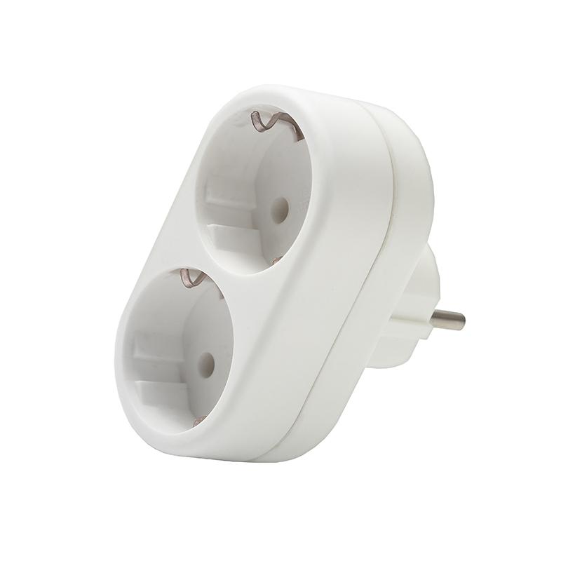 разветвитель 2-м плоский с заземл. 16а 3500вт 250в бел. dомток 2653 от BTSprom.by