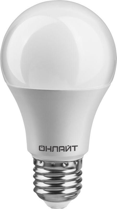 лампа светодиодная 71 682 oll-a65/а60-12-230-2.7k-e27 12вт грушевидная 2700к тепл. бел. e27 1000лм 176-264в онлайт 71682 от BTSprom.by