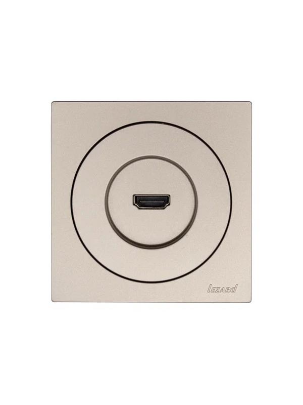  Розетка HDMI 1-м СП OSEN механизм титан LEZARD 743-3788-203 фото в каталоге от BTSprom.by