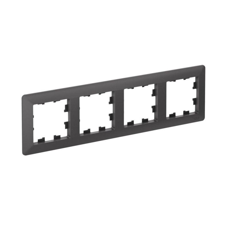 рамка 4-м atlasdesign air базальт/дым. черн. se atn221404 от BTSprom.by